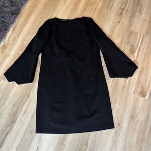 Lafayette 148 Black Bell Sleeve Dress